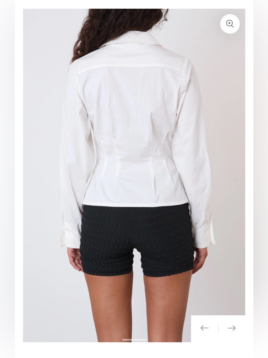 New!! Peachy Den Missy Long Sleeve Blouse Size Large Nwt !! Porcelain — image 3 of 8